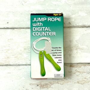 Jump Rope with Digital Counter Big Kids Adult Size Green Scholastic Brand NEW